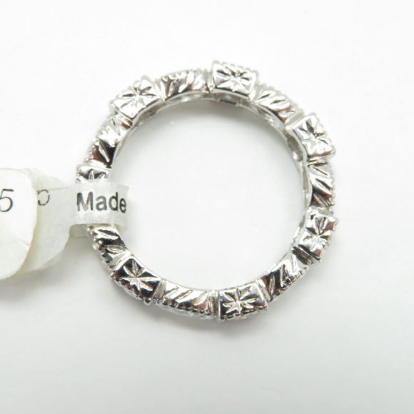 925 Silver CZ Diamond Ring - Picture 3 of 5